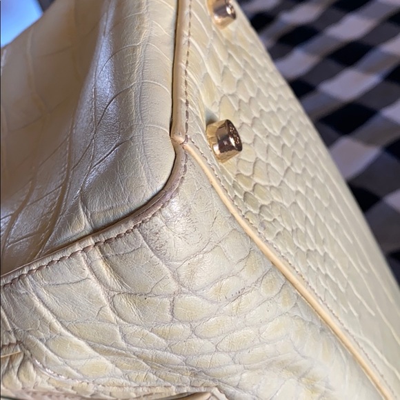Tory Burch 797 Large Top ZIP Satchel yellow creme - Picture 14 of 14